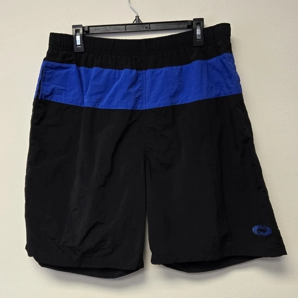 O'rageous Stripe Swim Trunks Blue Black XL